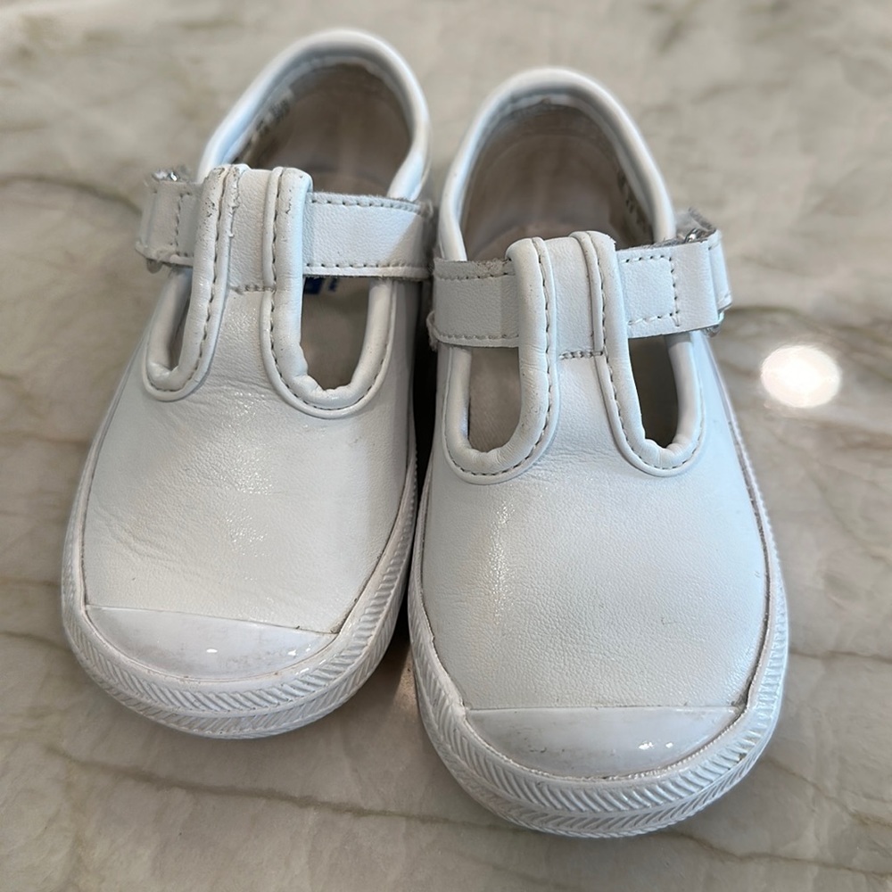 Keds T Strap Toddler Shoes - Size 5 - White